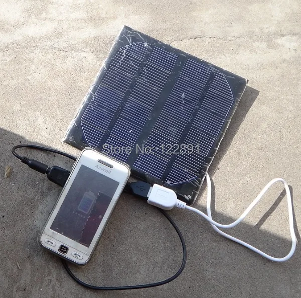 

Wholesale! 3W Solar Charger Solar Cell Monocrystalline Solar Panel Charger Solar Mobile Charger 10pcs/lot Free Shipping