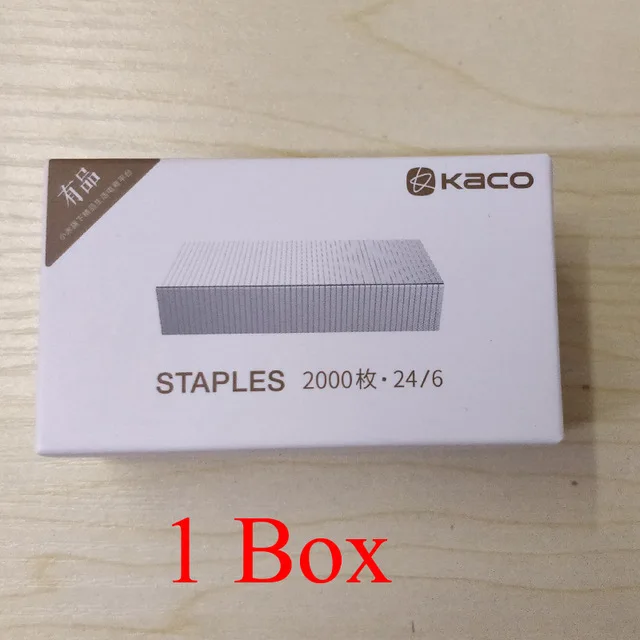 Степлер Xiaomi Mijia Kaco LEMO 24/6 26/6 с 100 скобами для бумаги, офиса, школы Mijia Smart Home Kit степлер и скобы - Цвет: Only Staple1