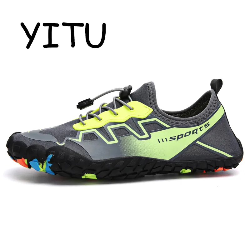 YITU/мужские летние дышащие пляжные тапочки обувь для верховой езды акваобувь