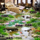 Самоклеющиеся водонепроницаемые 3D обои для пола, ПВХ, классические настенные фрески для парка, потока, спальни, торгового центра, рулон обоев