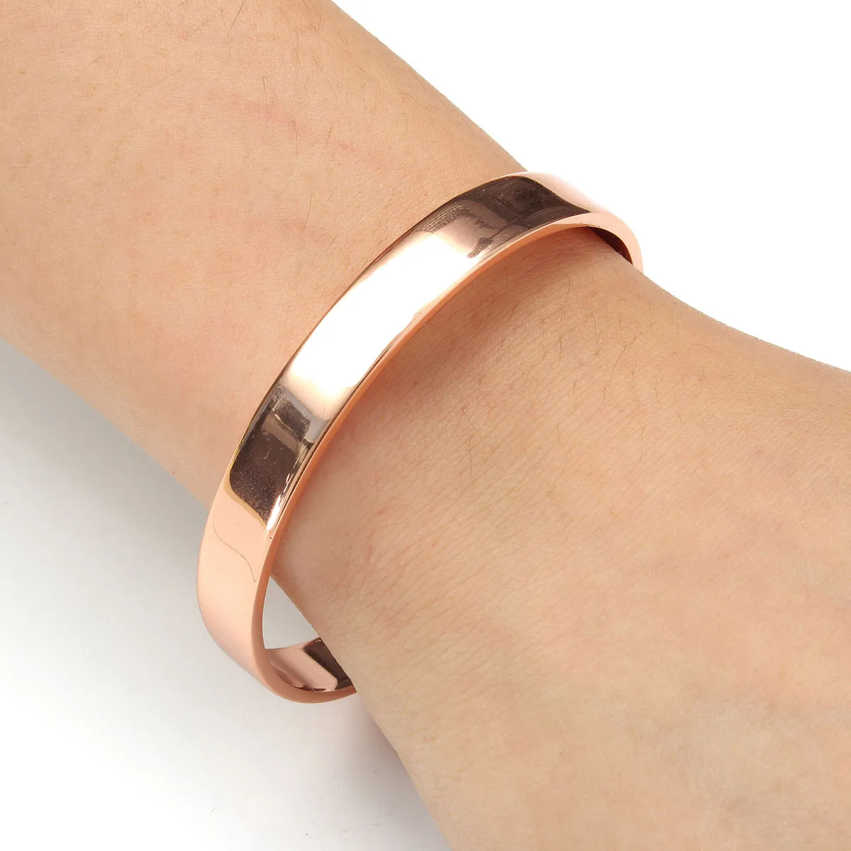 Copper Magnetic Wrist Bangle Bracelet For Pain Relief Rheumatic Arthritis Men Women Bangle With 6 Holes Magnets Health Balance