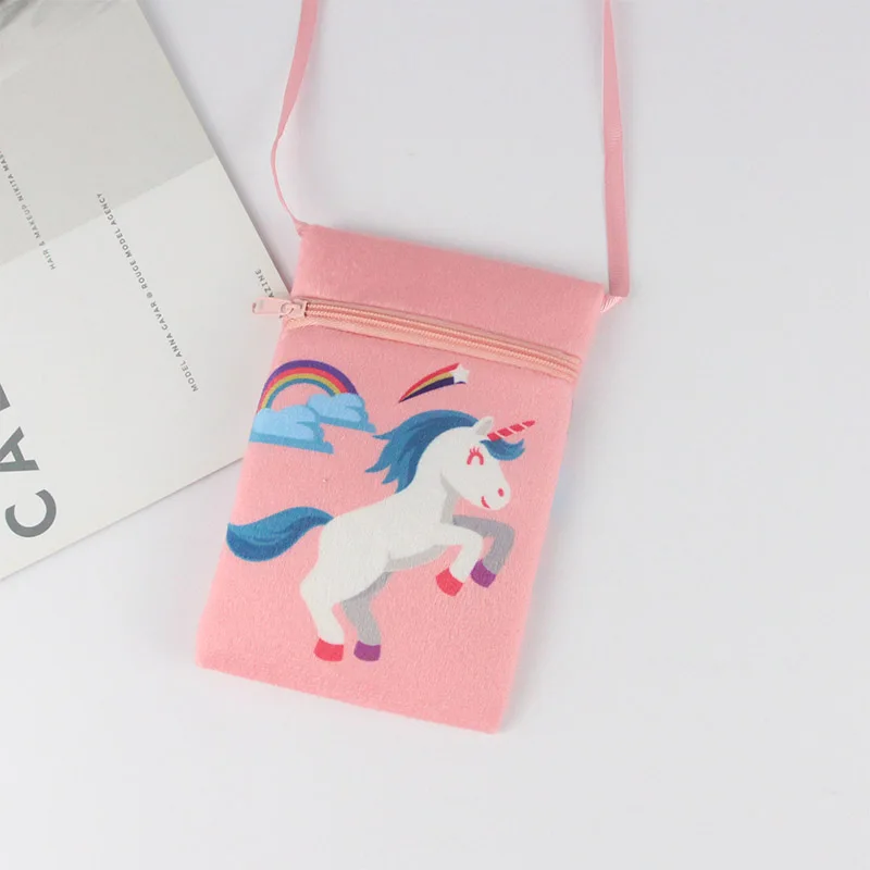 1 Cute Unicorn Coin Wallet Baby Girls Handbag Coin Purse Children Kids Mini Sling Crossbody Bags Cartoon Princess Bag Gift - Цвет: 1
