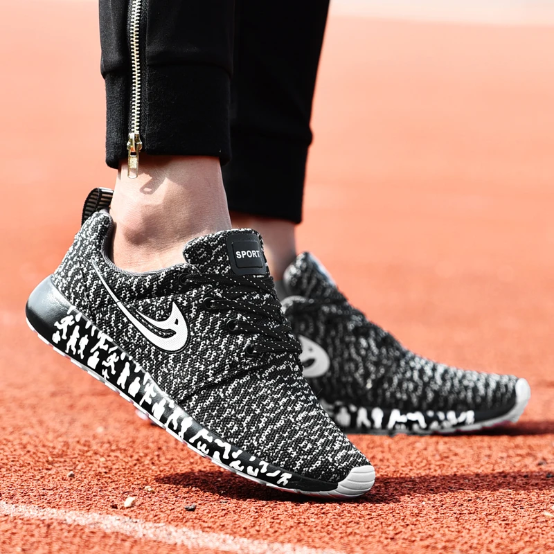 Летние мужские кроссовки спортивные воздушные для скейтбординга трикотажные