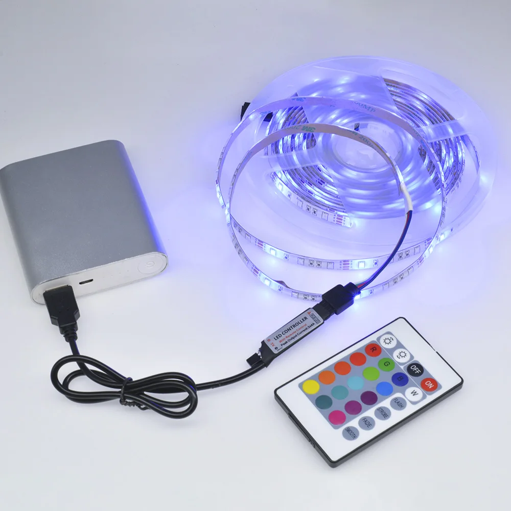 5 В 5 м USB кабель питания светодиодный светильник SMD 2835 Рождественская настольная декоративная лампа лента для телевизора фоновый светильник ing Настольный ПК SMD2835