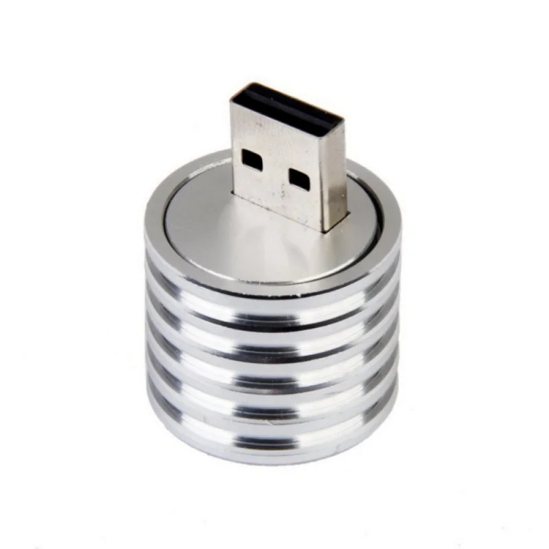 Мини USB LED мото прожектор лампа Мобильная мощность гибкий фонарик фара серебро
