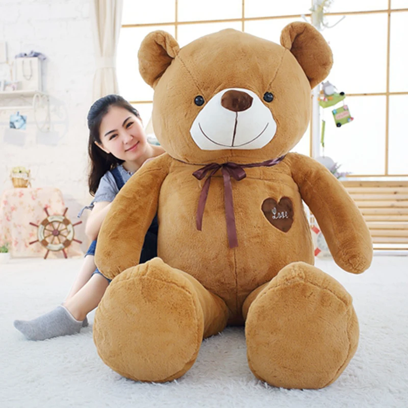 

Soft Big Teddy Bear Stuffed Animal Plush Toy With Ribbon 120cm to 180cm Large Bears For Kids Giant Pillow Doll Girlfriend Gift