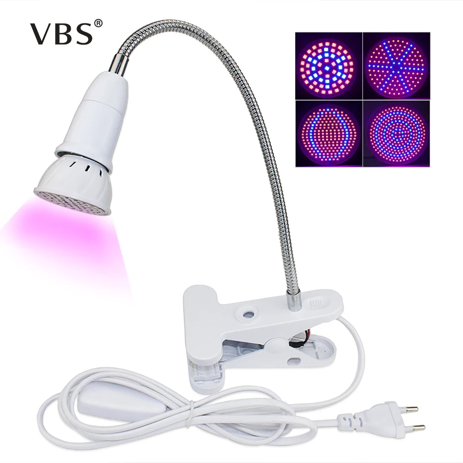 

Growing Lamps Led Grow Light 60 126 200 260leds E27 Led Grow Growth Holder Clip Led For Plants Flower Vegetable Growing