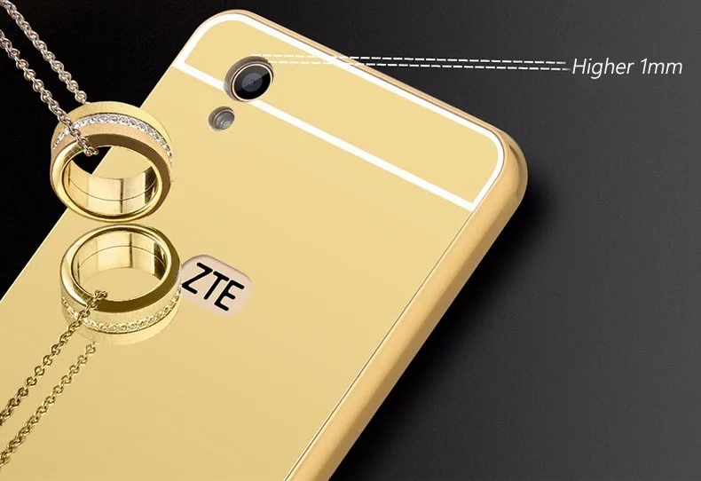 Роскошные зеркальные чехлы из розового золота для zte Blade X3, алюминиевая металлическая рамка, задняя крышка для zte X3