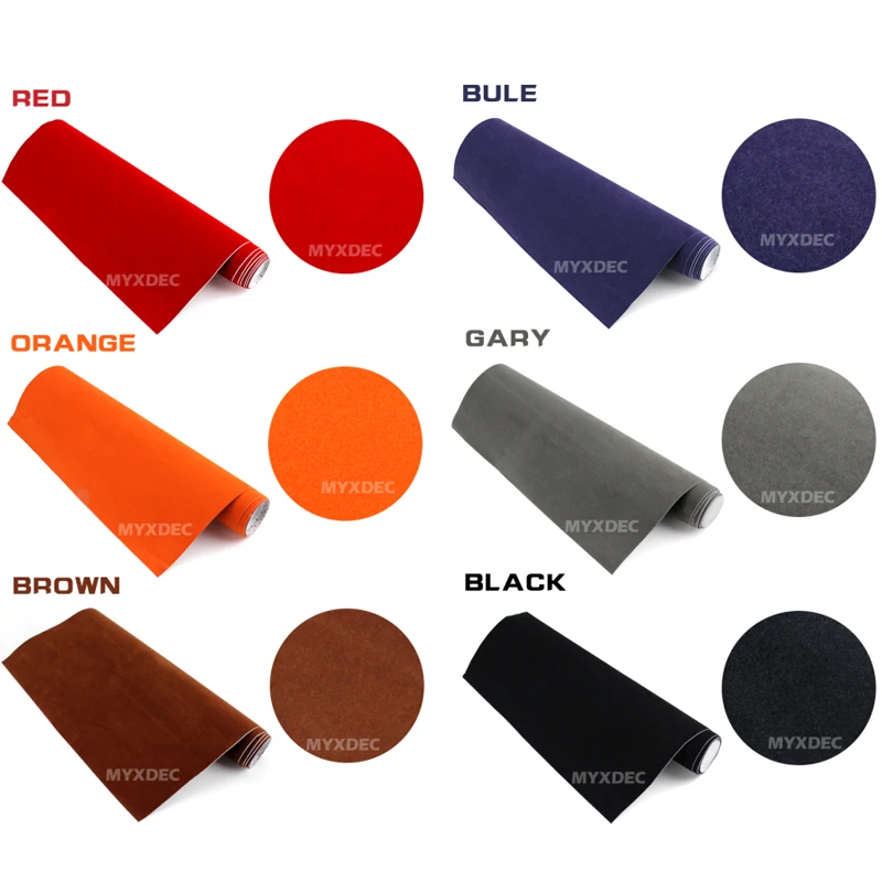 100*30 см 8 цветов бархатная ткань бархат пленка замши автомобиля Стикеры в