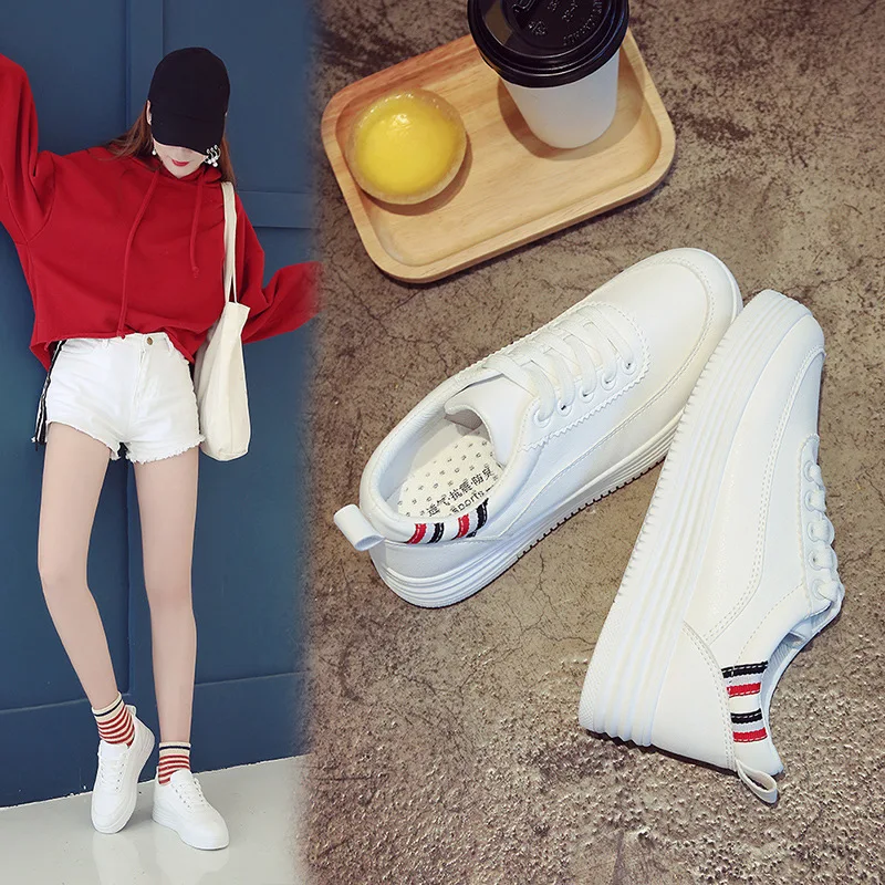 Женские парусиновые кроссовки Zapatillas Mujer Белые Повседневные из Вулканизированной