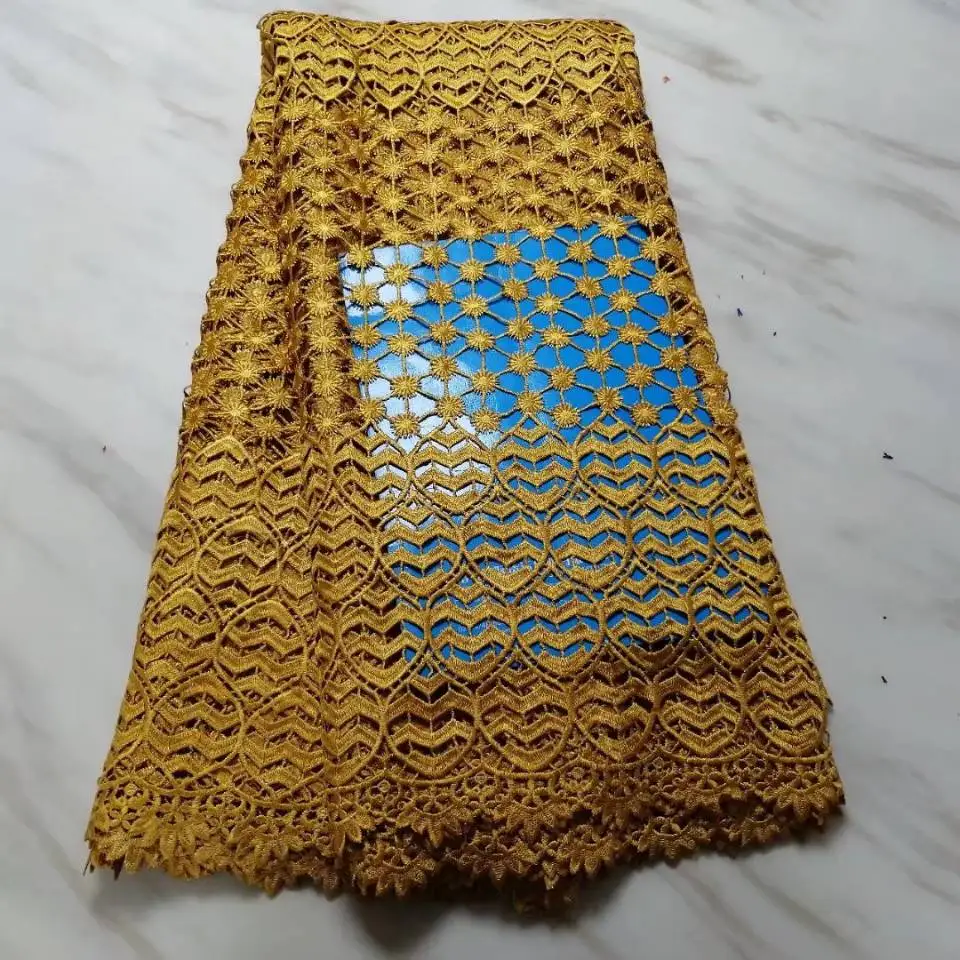 Кружевная ткань Водорастворимая для платья 5 ярдов/шт. новая модная королевская