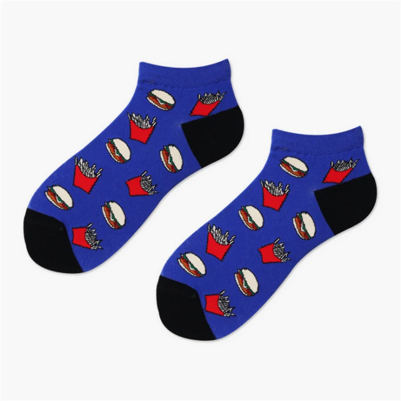 51133 Moda Socmark, брендовые летние трендовые счастливые мужские носки, хлопковые мужские носки-лодочки, забавные оригинальные носки в стиле Харадзюку, носки до щиколотки с фруктами - Цвет: 51133