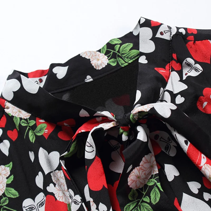 L/XL/2XL/4XL большой размер с цветочным принтом плюс дамское платье многоцветный