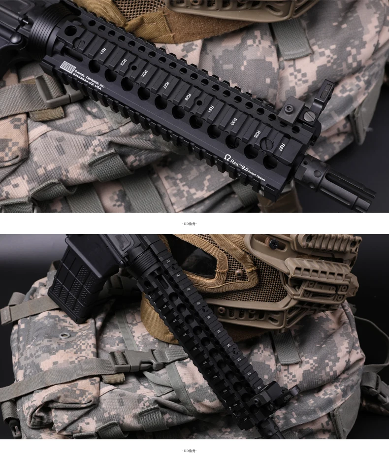 Тактический Airsoft AR-15 M4 Handguard карабин 6,7 дюймов рис Quad Rail 2 шт. Drop-In с креплением для крепления винтовка Принадлежности для охоты