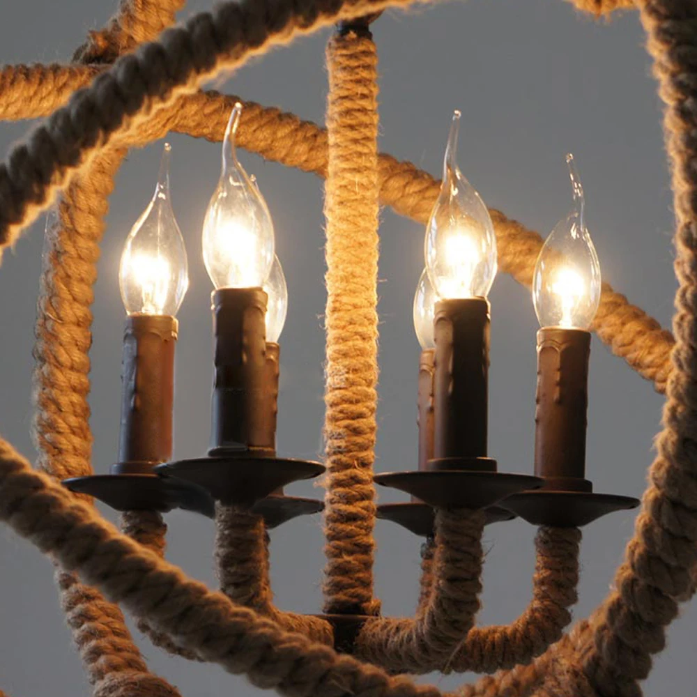 Винтажный подвесной светильник для бара кованое железо промышленное освещение