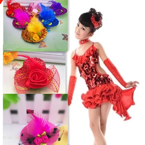 Новая мода лента цветок милый 5 см Вечеринка Кепка заколки фестиваль Шляпа