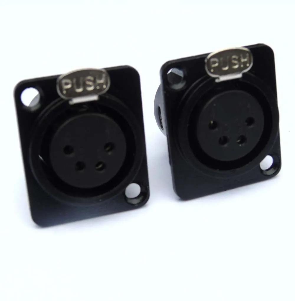 Высококачественный ремешок для часов, 25 шт./лот XLR 4-контактный разъем шасси Панель разъем, XF4