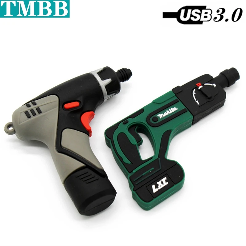 

Pen drive electric drill model usb flash drive 256GB 16G 32GB 64G 8G 128GB USB 3.0 tool Memory Stick 64GB U DISK pistol Pendrive