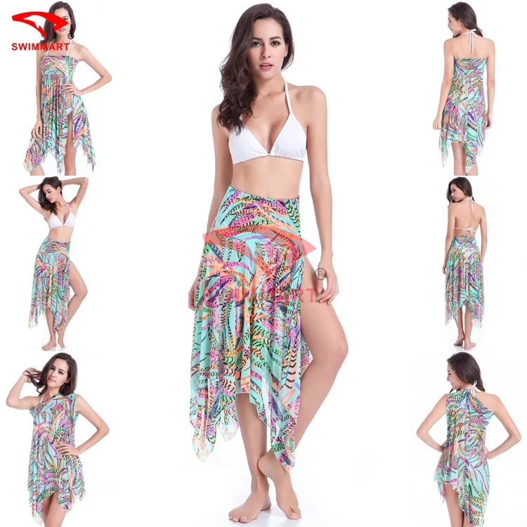 

SWIMMART 1 Piece Beach Skirt Swimsuit New Sexy Swimwear Women Bathing Suit Swim Summer Seaside Wear Print Swimsuit Bikini Dress