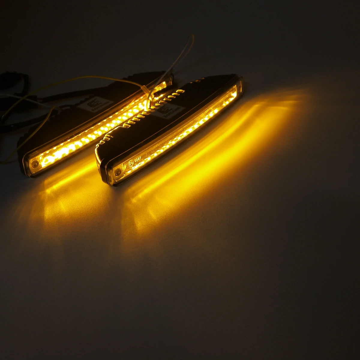 Eonstime 2 шт. 18 см 9 V-20 V светодиодный 36SMD белый янтарь DRL лампа автомобиля Автомобильные фары дневного света светильник безопасности бег сигнала поворота светильник