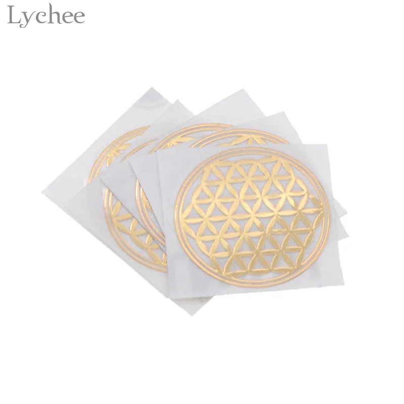 Lychee, 5 шт., сделай сам, медный Скрапбукинг, геометрический оргонит, энергетическая башня, материал, сделай сам, рукоделие, скрапбукинг, наклейка