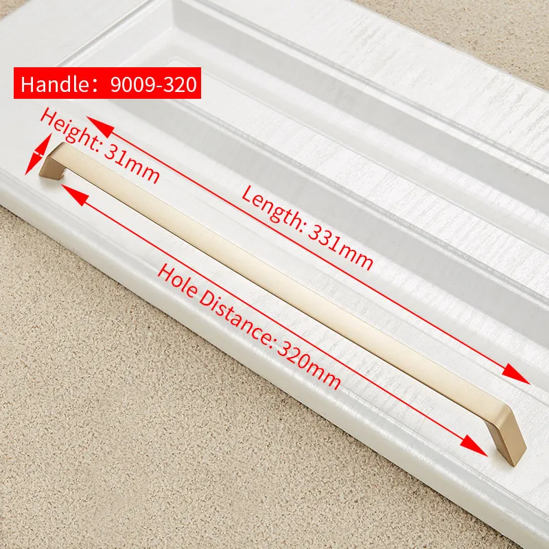 9009-320G NAIERDI твердая цинковая золотая для шкафа Ручка для мебельные ручки для ящиков Шкаф Тянет декоративный домашний декор фурнитура - Цвет: 9009-320G