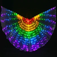 rainbow performance prop women dance accessories girl dj led 360 degree wing light up wings costume butterfly wings 300pcs lamps
