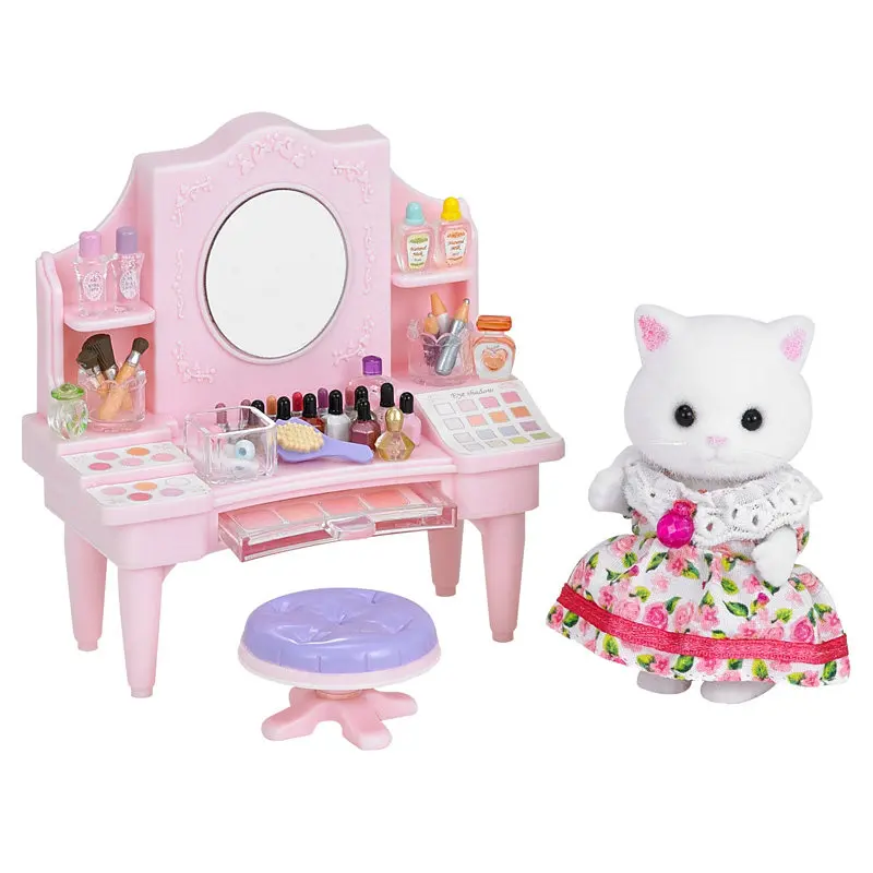 Sylvanian семейный косметический набор модный кукольный домик с мехом животных