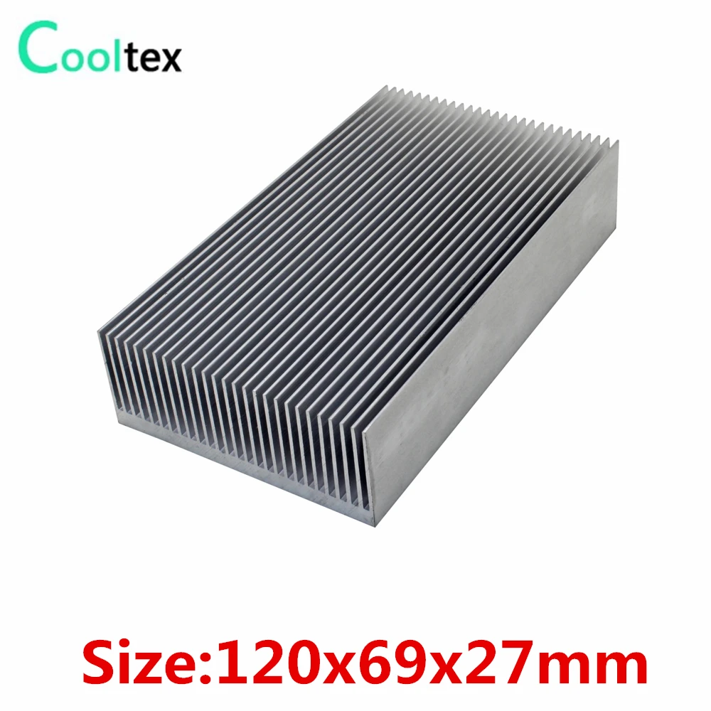 Новый радиатор 120x69x27 мм из экструдированного алюминия светодиодный светодиодного усилителя мощности, Электронное охлаждение (плотные зубья)
