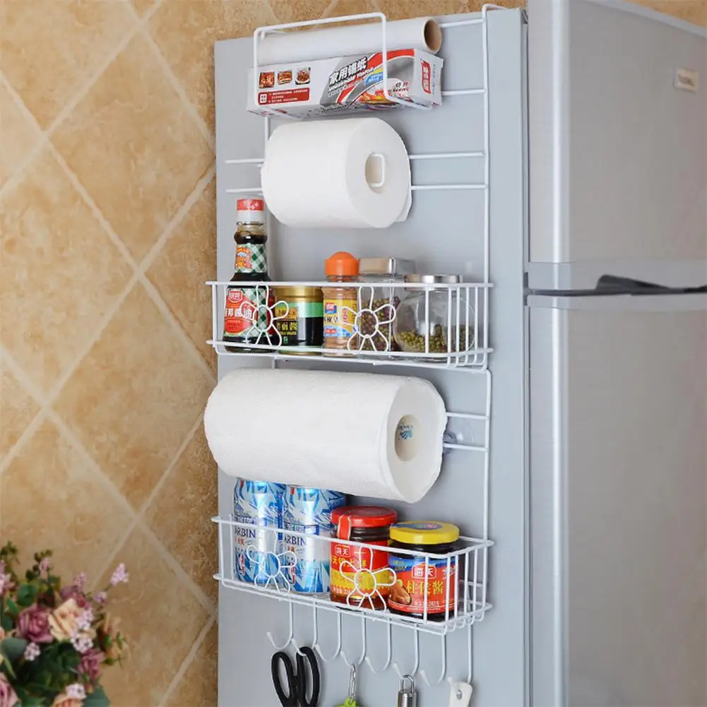 New Kitchen Storage Hanger Refrigerator Side Shelf Rack Multi-layer Cupboard Wardrobe Holders for Accessories | Дом и сад