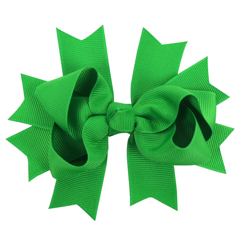 4.5&quot Children Girl Hair Clip Handcraft Big Grosgrain Ribbon Bows Alligator Clips Barrette Bowknot Toddler Accessories | Детская