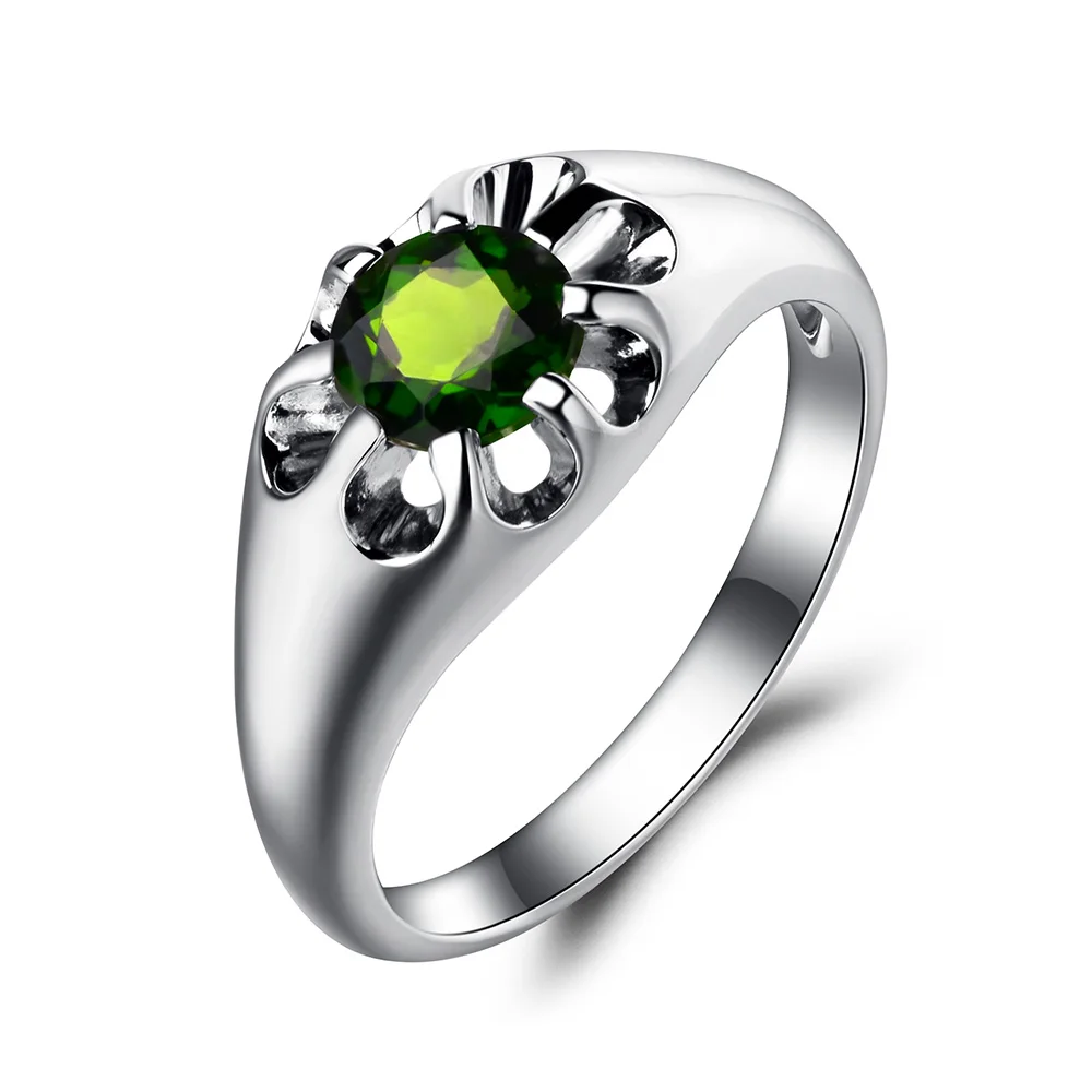 Украшения leige круглые огранки зеленый драгоценный камень юбилей кольцо