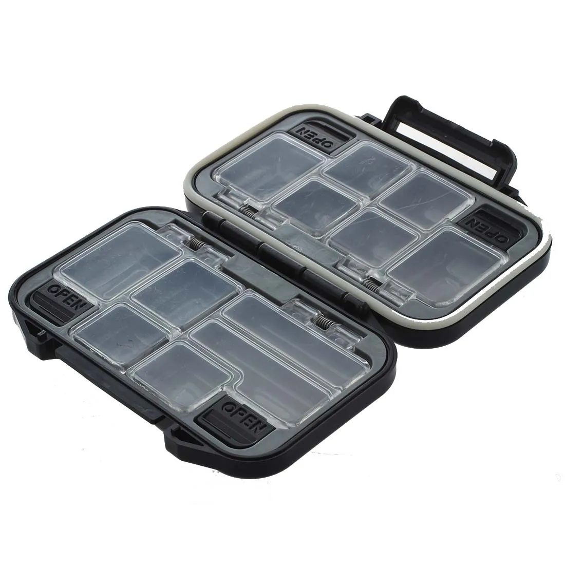 SEWS-Fly Fishing Lures Hook Box Waterproof 12 Compartments Fish Tackle Accesory | Спорт и развлечения