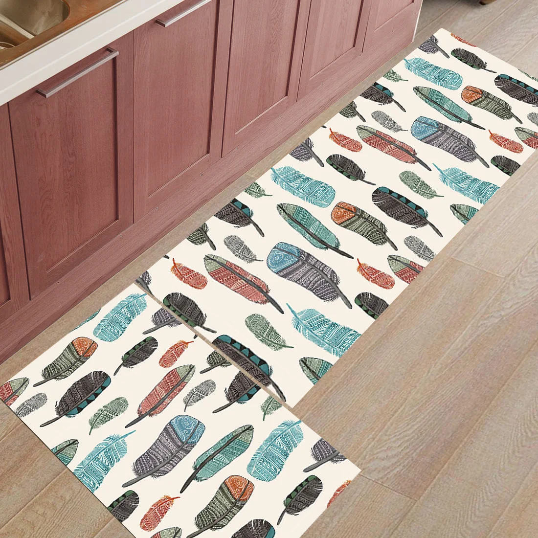 2 шт./компл. Милый Застенчивый и принтом в виде черного кота коврики Вход Передняя дверь ковры Ванная комната