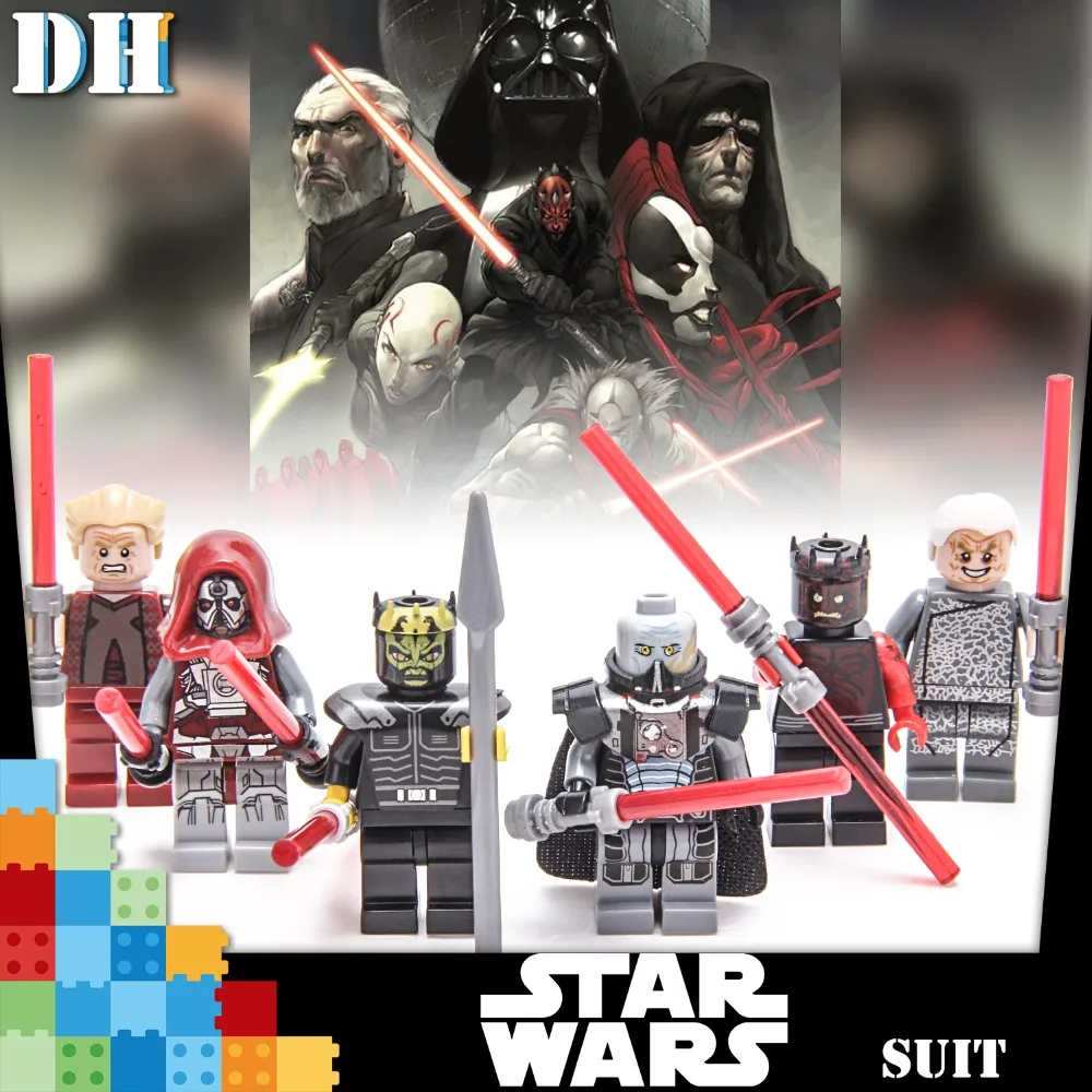 Для фигурок Звездных Войн Sith Trooper rivous Han Solo Maz Анакин Дарт Вейдер йода строительные