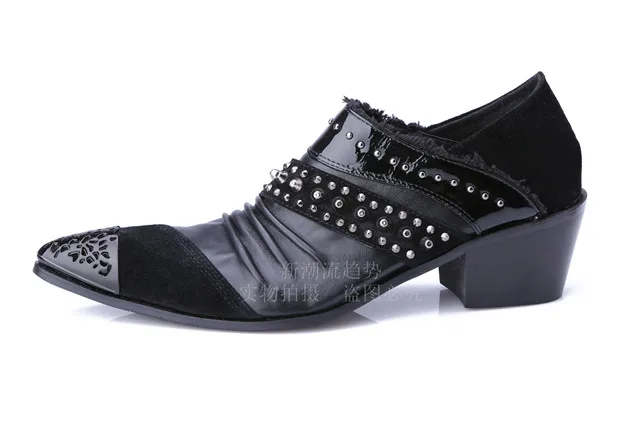 Мужские классические туфли Chaussure Homme в Корейском стиле оксфорды с металлическим