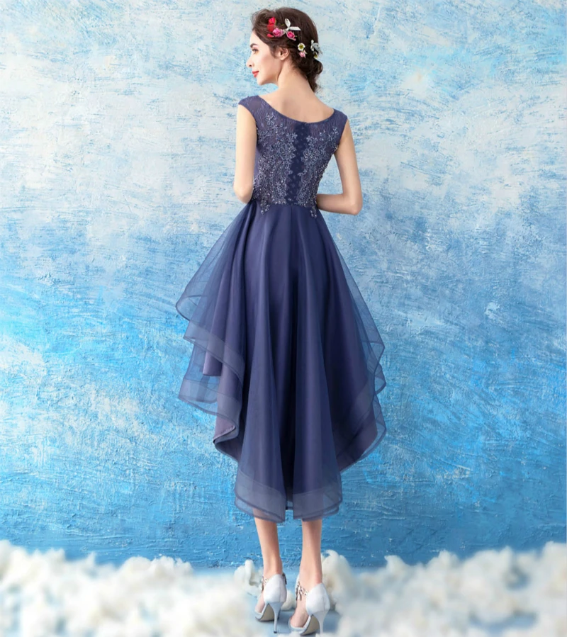 Женское коктейльное платье без рукавов SSYFashion элегантное асимметричное