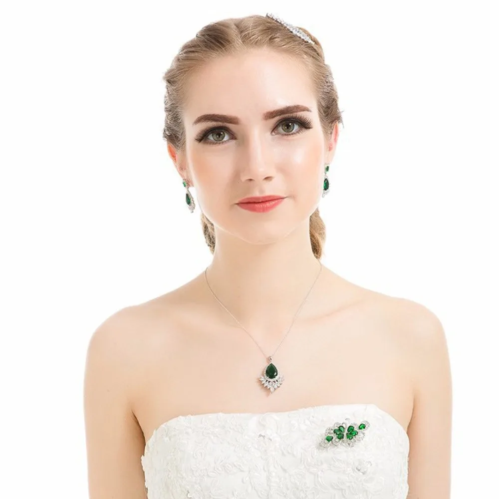 LUOTEEMI Brand Bohemian Necklace White Gold-Color Pendant with AAA Cubic Zircon for Women Party Jewelry Wholesale | Украшения и