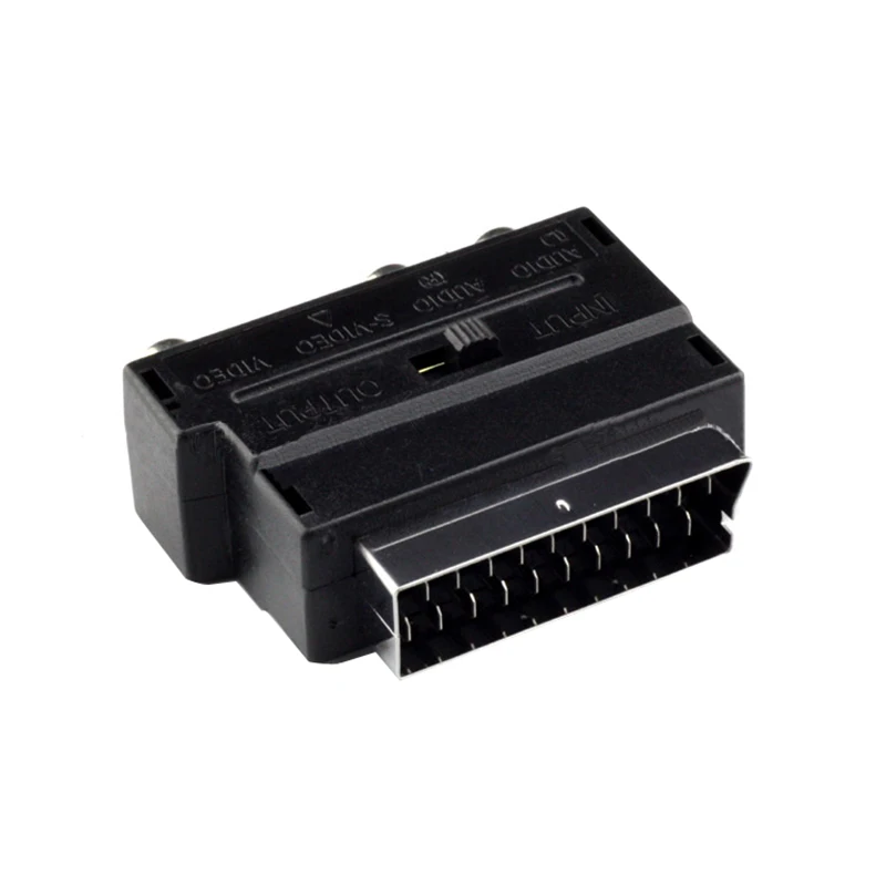 Larryjoe Горячая продажа RGB Scart композитный 3RCA S Video AV ТВ аудио адаптер или видео DVD