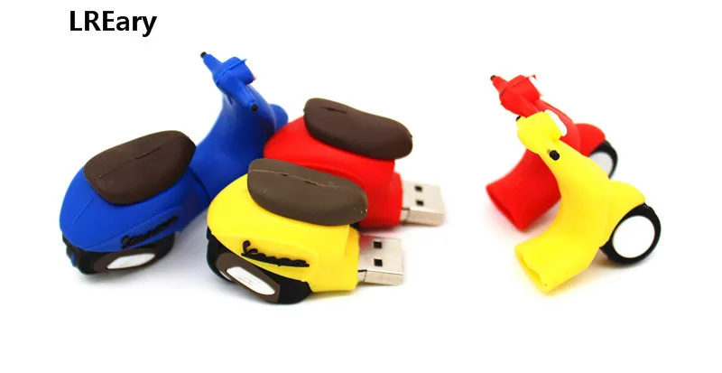 Мультяшный гоночный мотоцикл usb флеш-накопитель 64 Гб 32 16 карта памяти ручка