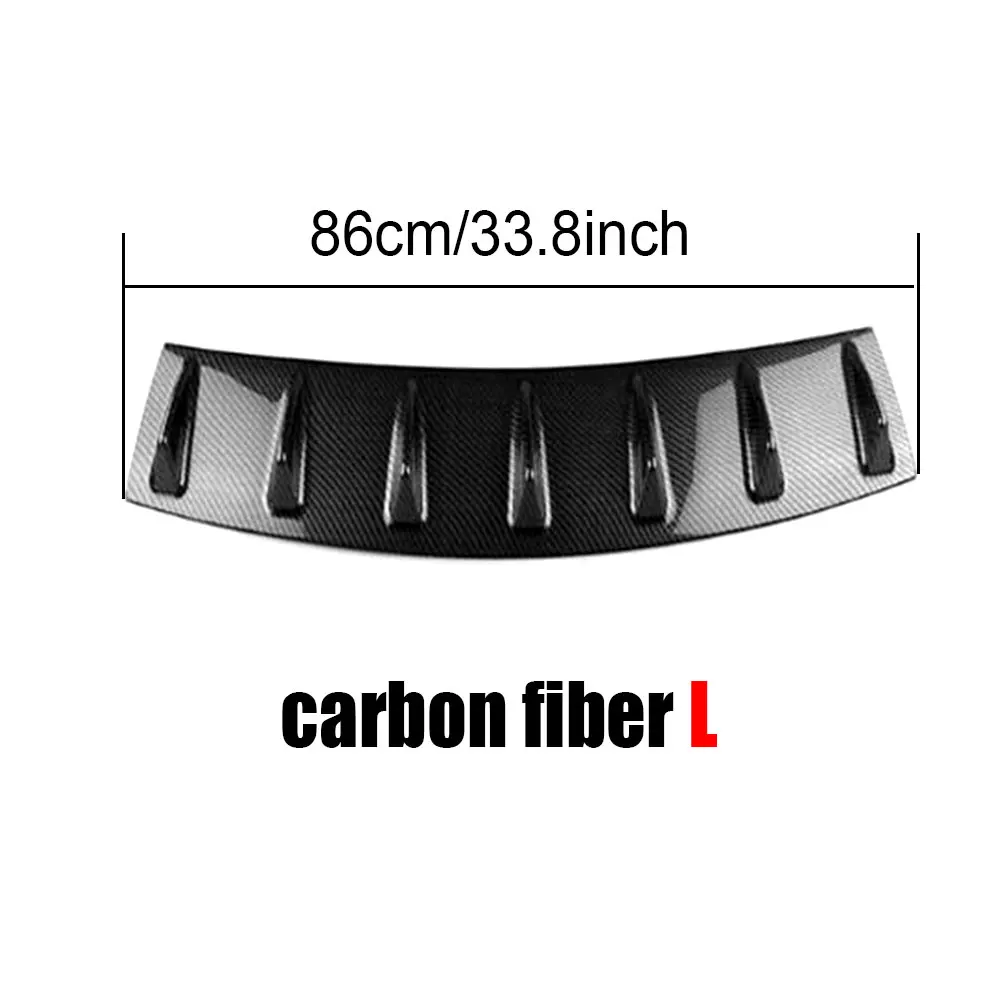 carbon look L 86 ABS черный глянец заднего бампера Диффузор спойлер Акула концевой комплект подходит для универсальных автомобилей стайлинга автомобилей Карбон - Цвет: carbon look L 86