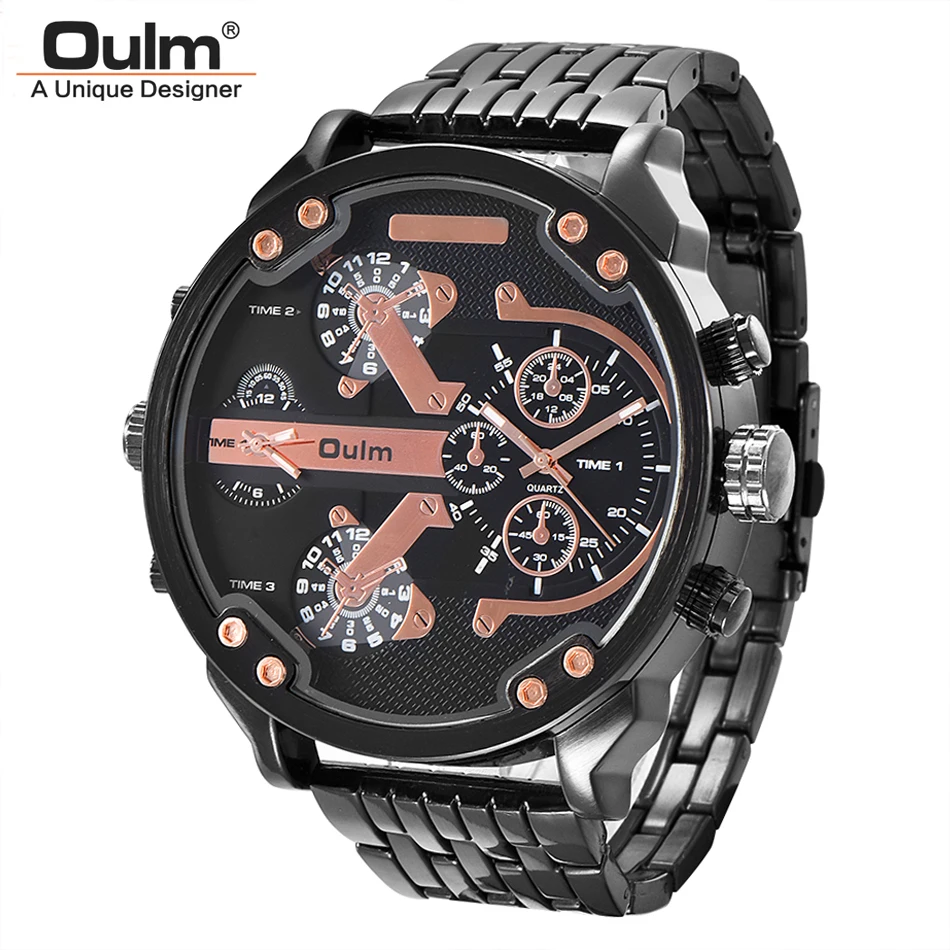 Часы Oulm мужские часы военные кварцевые ведущей марки маленькие циферблаты