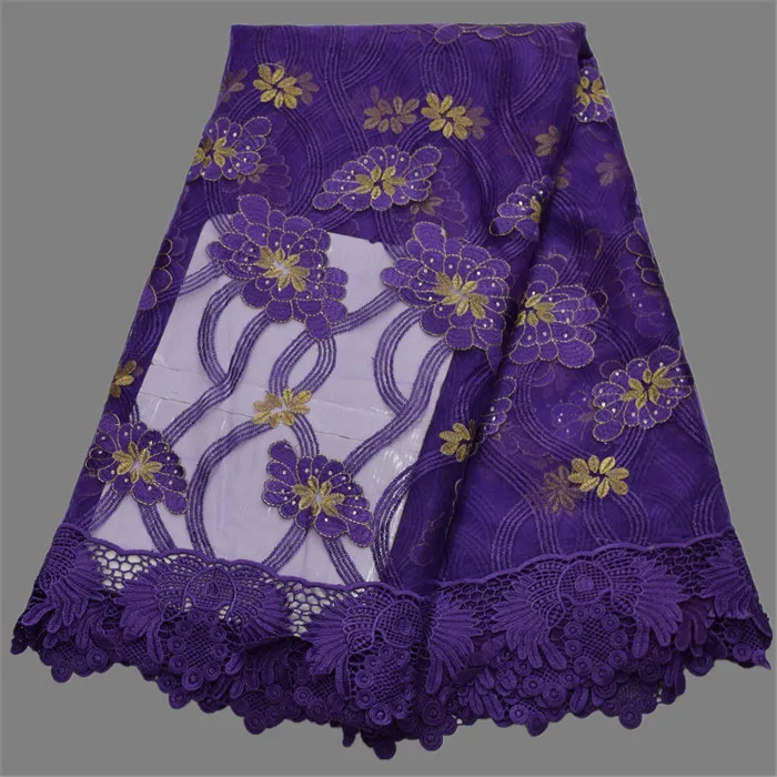 Удивительный стиль вышитые сетки кружевной ткани/французский чистая материал