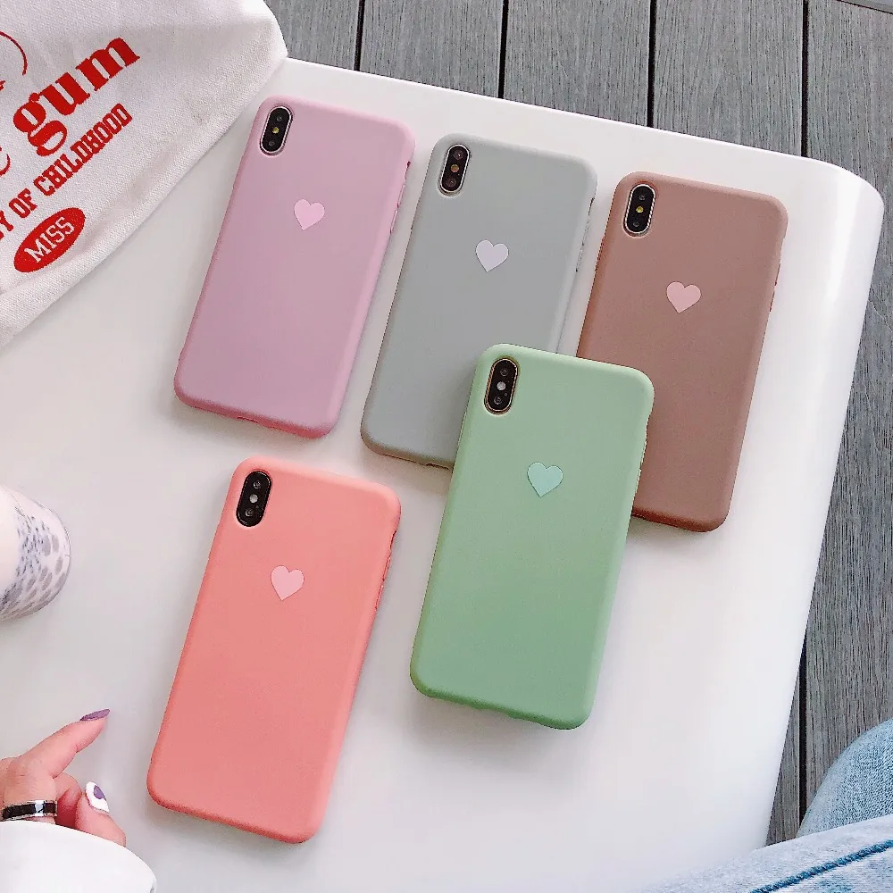 Hysnowendly модные девичьи любовные сердечки телефонные чехлы для iPhone 8 7 6 6s Plus яркие