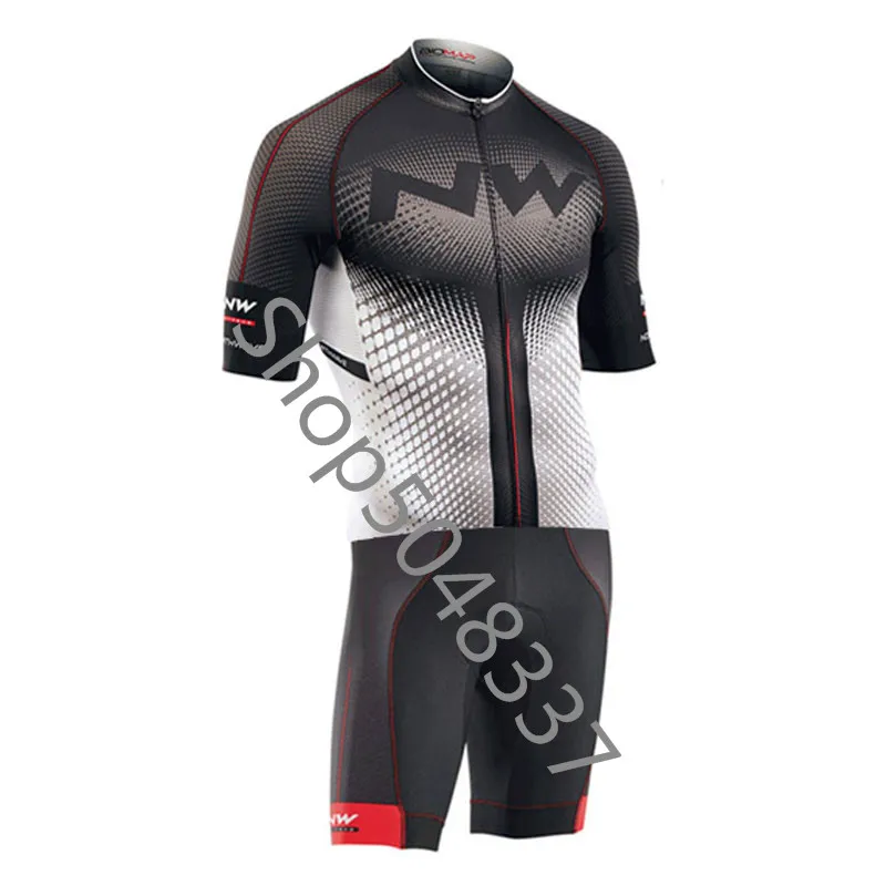 7 NW триатлон костюм для велоспорта Skinsuit Быстросохнущий короткий рукав Велоспорт Джерси Мужская велосипедная Одежда Майо ciclismo hombre - Цвет: 7