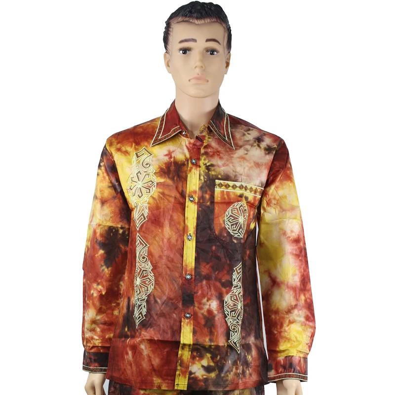 MD african clothes for men shirt male embroidery cotton tops 2019 men's clothing dashiki shirts without pant | Тематическая