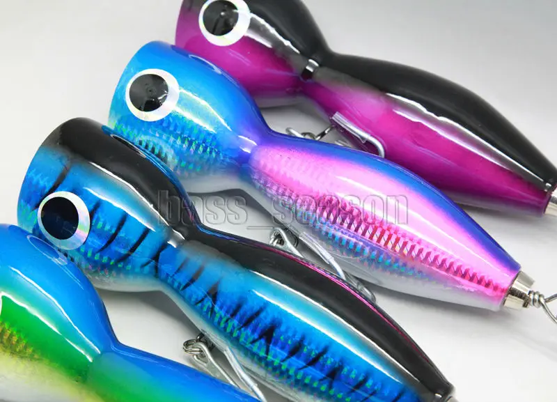 Набор 4 шт 7 &quot155 г ручной работы деревянный GT Popper TopWater Surface рыболовная приманка 180