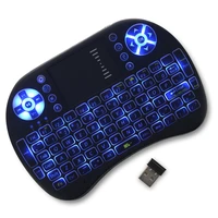 sungi i8 azerty wireless mini keyboard touchpad with blue color backlight arabicgermanfrenchthairussian layout for smart tv