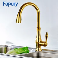 fapully kitchen faucet mixer pull out down deck mounted kitchen faucet mixer cold and hot deck mounted faucet taps 207 33n