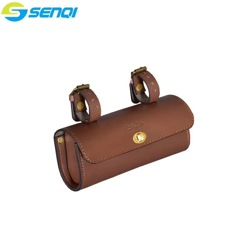 Кожаный чехол для горного велосипеда в стиле ретро|bike front bag|front bagretro bicycle |